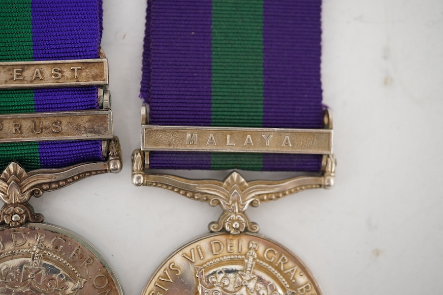 Four George VI General Service Medals